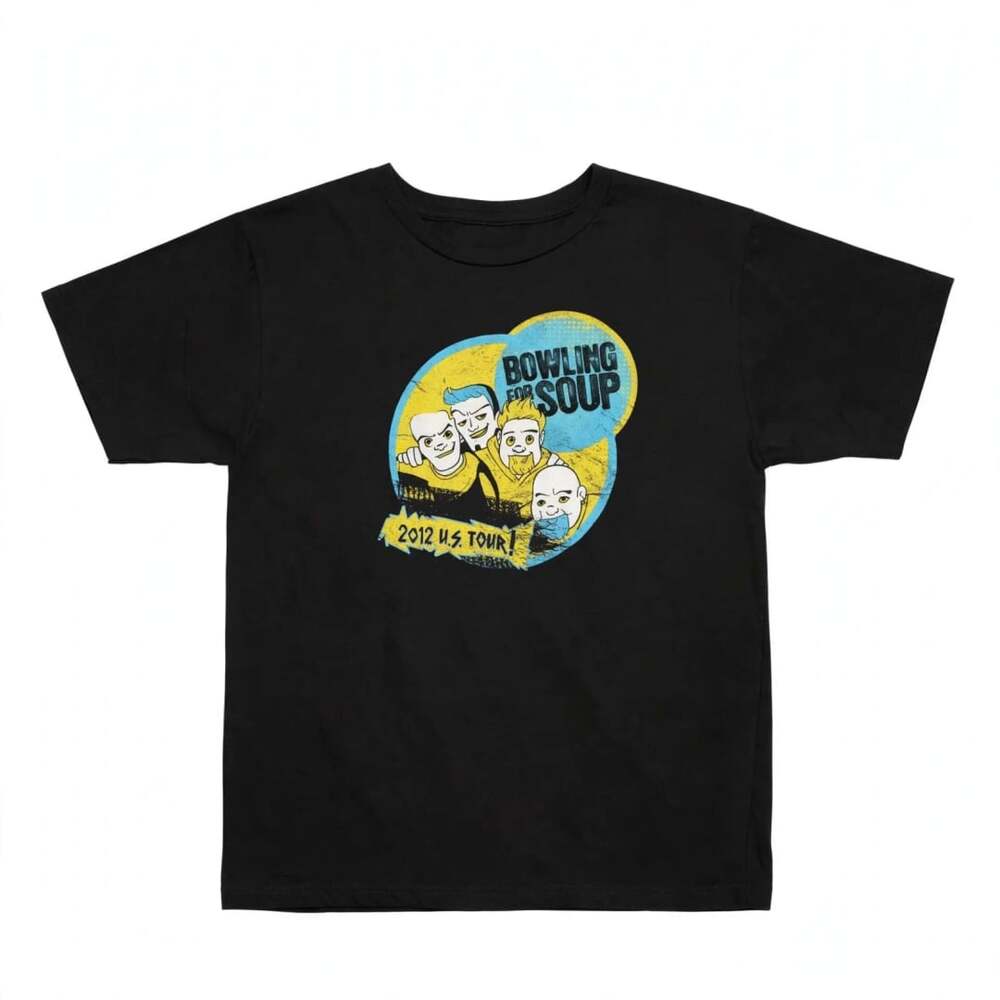 Bowling For Soup 2012 U.S. Tour T-Shirt XL Black Band Tee Pop Punk